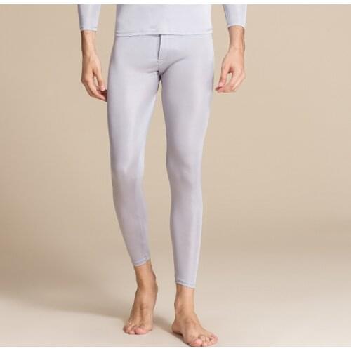 Men Long Johns 100%Natural Silk Underwear For Men Fall Winter Underwear Brand Name Underwear Men