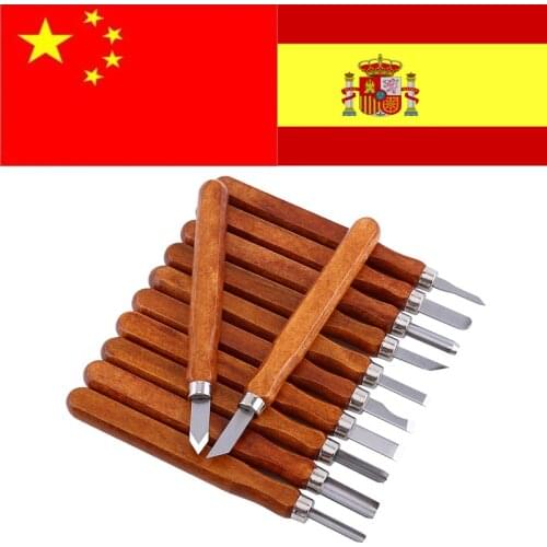 12pcs Woodcut Cutter Knife Set Hand Wood Carving Chisels for Woodworking DIY Tools formones y gubias chisel intagliare legno
