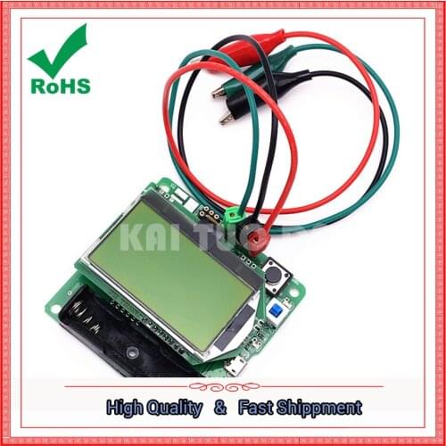 DIY kits alligator clip multi-function graphical transistor tester M8 transistor tester upgrade M328 version