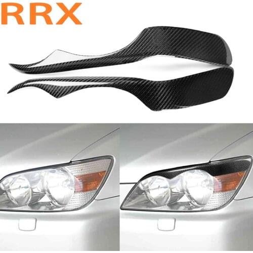 For Lexus IS300 IS200 RS200 ALTezza 1998-2005 Carbon Fiber Headlight Eyebrows Cover Auto Shells Headlamp Eyelid Stickers