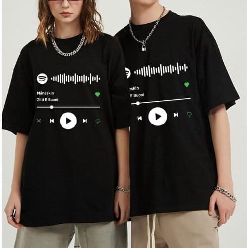 2021 New Summer Fashion Mens Maneskin Italian Band T Shirt Mens Casual Cool Black Cotton T-Shirts Man Harajuku Vintage Tee Shirt