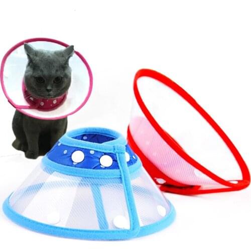 New Translucent Pet Dogs Cats Collar Elizabeth Circle Anti Bite Pet Feeding Medicine Beauty Healing Brace Cover Pet Accessories
