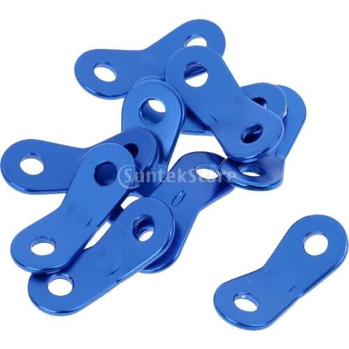 10pcs/set Aluminum Alloy Outdoor Camping Tent Guy Line Bent Runners Awnings Rope Adjusters Tensioners Blue/Coffee