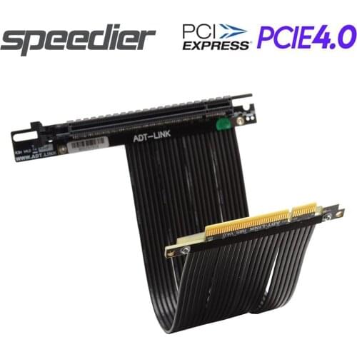 PCIE X16 To X8 Universal Riser PCI-E 4.0 High Speed 16X 8X Flexible Shielded Cable Extension Port Adapter For PC Graphics Cards