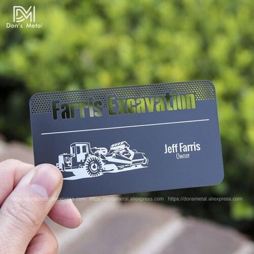 Personalized hollow card design stainless steel card metal membership card stainless steel business card