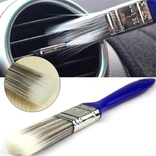 Plastic Handle Car Brushes For Interior Detailing Dashboard Rims Wheel Air Outlet Engine Car Wash Cleaning Accessory