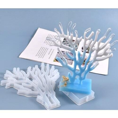 Crystal Epoxy Resin Mold Coral Base Ornaments Casting Silicone Mould DIY Crafts Desktop Decorations Jewelry Making Tools