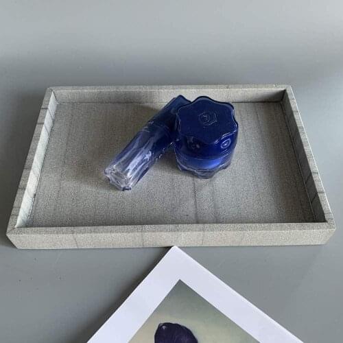 Natural Marble Rectangle Luxury Vanity Tray Stone Organizer for Bathroom/Kitchen/Coffeeshop