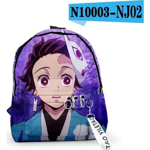 Backpack Print Demon Slayer: Kimetsu Canvas Bag Tomioka Giyuu School Bags Girls Travel bag Notebook Bags Boys C29K120