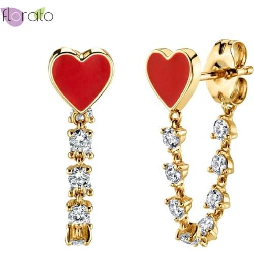 925 Sterling Silver Ear Needle bohemian style exquisite heart shaped stud earring jewelry stylish for women birthday gifts