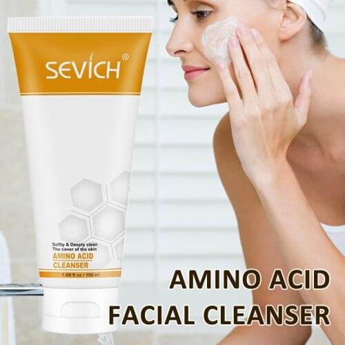 Sevich Amino Acid Facial Cleanser Gentle Deep Cleansing Without Irritation Moisturizing Clean Pore Foam Cleanser Face Care TSLM2