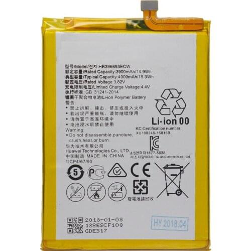 Replacement Phone Battery HB396693ECW For Huawei Mate 8 NXT-AL10 NXT-TL00 NXT-CL00 NXT-DL00 3900mAh