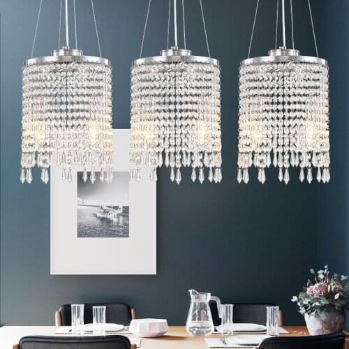 New Modern LED Chrome Chandelier Lighting for Living room Kitchen Tassel Crystal Chandeliers Bedroom Wires Hanging Lamp Home