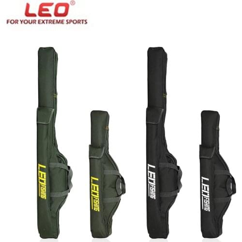 LEO 100cm/150cm Fishing Bags Portable Folding Fishing Rod Carrier Canvas Fishing Pole Tools Storage Bag Case Fishing Gear Tackle