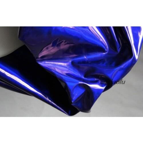 Light Laser Blue Purple Fabric Fashion Background Fabric Imitation Leather Creative Fabric High-end laser clothing fabric