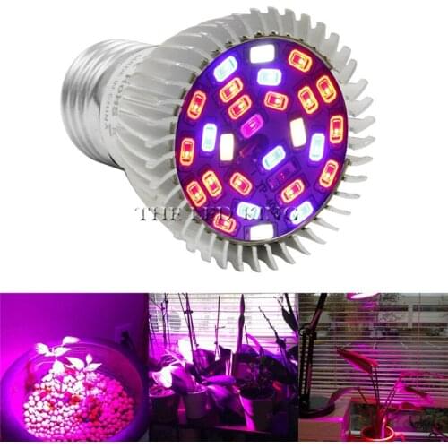 30W Full Spectrum LED Grow Light E27 Growing Lamp GU10 E14 Bulb 28LEDs UV IR Plant Lamp AC85-265V for Greenhouse Flower Fruits