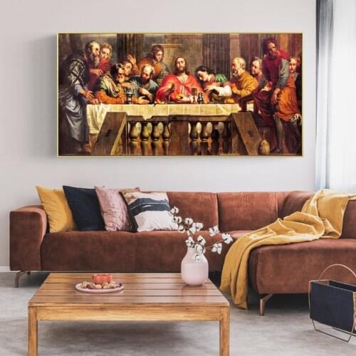 Famous Painting The Last Supper Famous Painting Art Posters and Prints on Canvas Wall Art Pictures for Living Room Home Decor