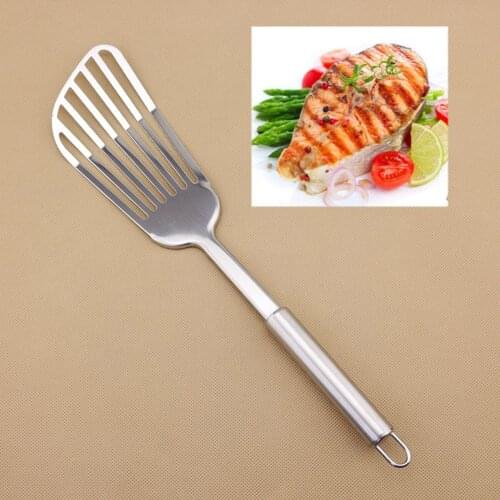 1 Pc Stainless Steel Fish Spatula Metal Blad Fish Tuner Utensils Kitchen Cooking Tool Flexible Spatula Non-stick Pastry Shovel