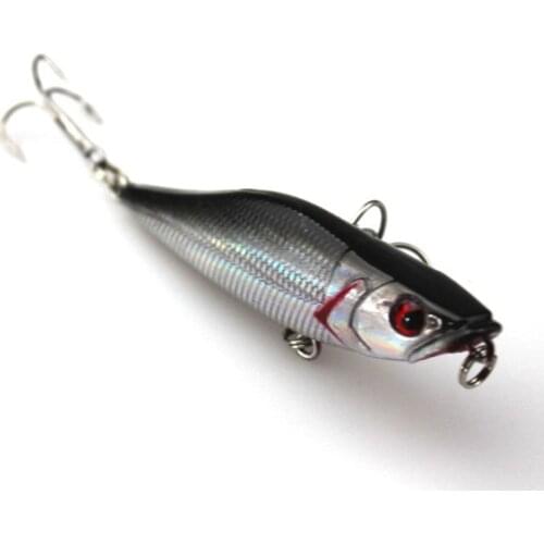 1PCS Fishing Lure Popper Bait with Barbed Hook Fishing Tackle 7CM 7.2G Lifelike 3D Eyes Fake Lure Saltwater Popper Fishing