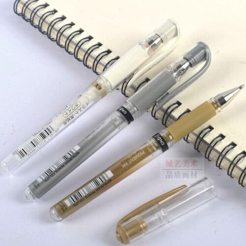 1pc UNI Metallic Markers 1.5mm DIY Glass Wood Fabric Plastic Card Leather Stone Gold Silver Metal Colored Waterproof Marker