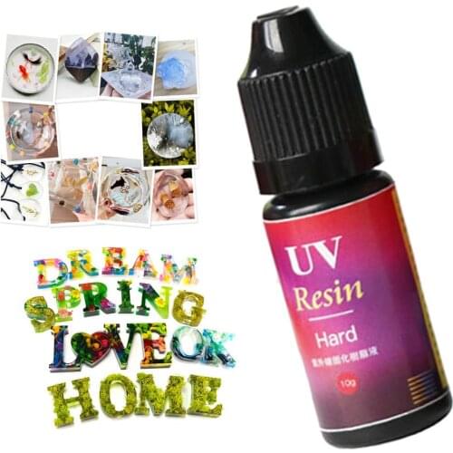 10g/Bottle) UV Resin Ultraviolet Curing Resin Solar Cure Resin Sunlight Activated Hard Type for DIY Resin Casting Supplies