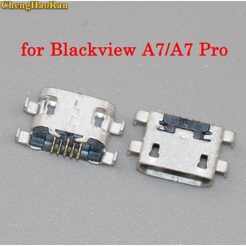 ChengHaoRan 2pcs Mini micro USB Jack Connector Socket plug dock 5pin female parts For Blackview A7 A7 Pro A7Pro Charging Port