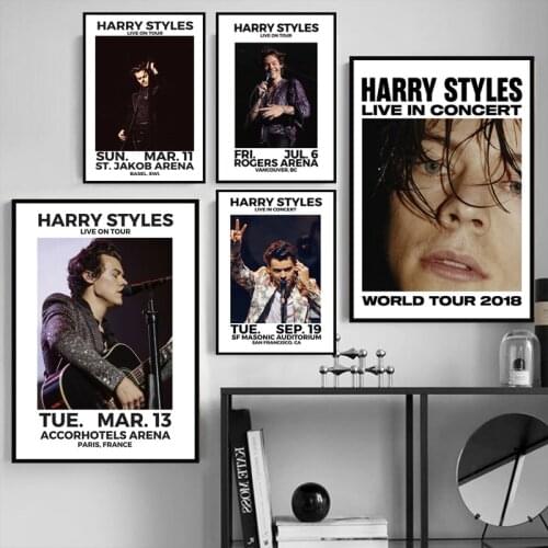 Harry Styles 2018 Tour Music Star Hot Poster And Prints Wall Art Modern Canvas Painting Wall Pictures Home Decor quadro cuadros
