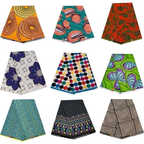 2021 Imitation Wax Fabric African Ethinic Pattern Double-sided Printed Fbric African Fashion Apparel Fabrics Ethnic For Cloth