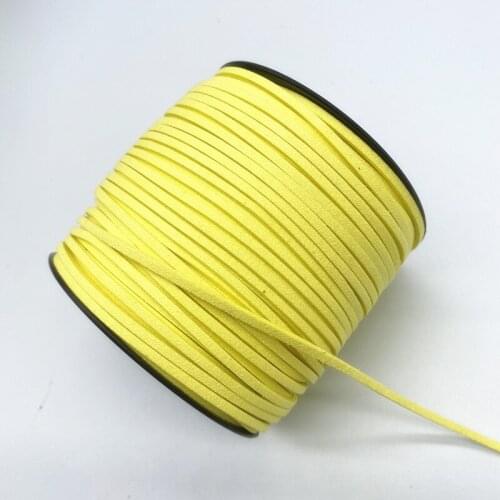 3mm 5yards Flat Faux Suede Braided Cord Korean Velvet Leather Handmade Thread String Rope For DIY Jewelry Making Supplies #12