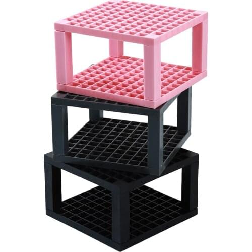 96 Grid Painting Pen Storage Rack Square Solid Color Painting Brush Stand Rack Portable Desktop Pencil Organizer Display Rack