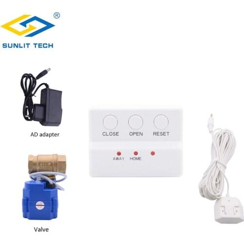 Water Leakage Sensor with Auto Stop DN15 Valve Water Leak Detector Flood Alert Overflow Alarm System For Smart House Security