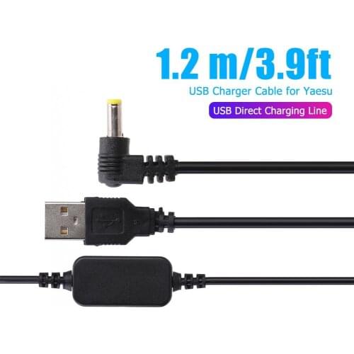 DC4.0x1.7mm USB Charge Wire Power Supply Input DC 5V 1.0~2.4A for Yaesu VX-6R VX7R FT60R VX177 Radio Walkie Talkie