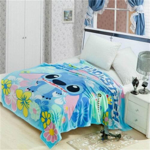 Disney new Blanket Stitch Mickey Minnie train Soft Cartoon for Children Adult kids Bed Sofa Couch children woolen blanket gifts