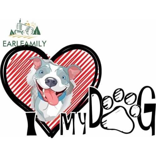 EARLFAMILY 13cm x 8cm for My Dog Loving Footprints Vinyl Car Wrap Bumper Anime Surfboard Car Stickers Windshield Surfboard Decal