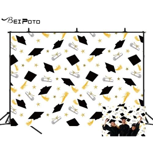 BEIPOTO Graduation Party Backdrop Congrats Grad Photo Booth props photography background photo studio props school decoration