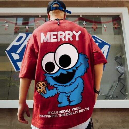 Mens T-Shirts 2021 Chinese Style Lucky Printed Short Sleeve Tshirts Summer Hip Hop Casual Lightweight Tops Tees Streetwear