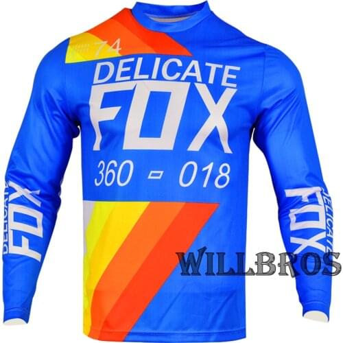 MX Dirt Bike Racing Delicate Fox 360 Draftr Jersey Motocross Mountain Bicycle Offroad Long Sleeve T Shirt Mens