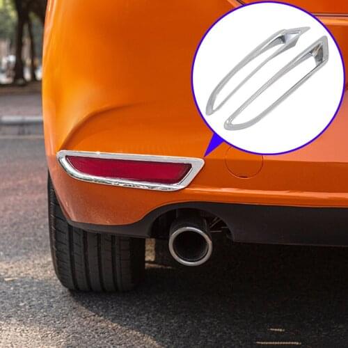 Chrome Rear Fog Light Lamp Cover Trim Decoration Accessories Fit For 2019 2020 Mazda 3 Sedan Tail Foglight Foglamp Frame