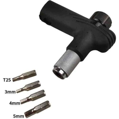 Bicycle Repair Tool Portable Mountain Bike Multi-Function Ratchet Torque Wrench Set Torque Adjustable Combination Tool