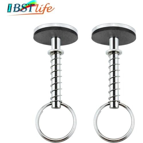 2PCS Stainless Steel 316 Hatch Cover Pull Handle Quick Pin Button Boat Yacht Storage Retainer Farm Trailers Wagons Auto Car