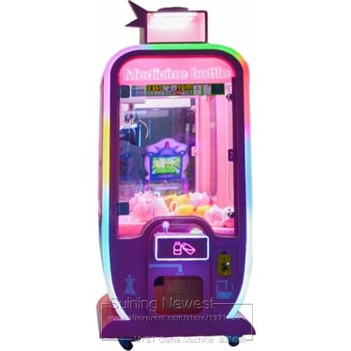 Medicine Bottle Arcade Game Machine Token Coin Operated Catch Doll Toys Cranes Claw Machine For Sale