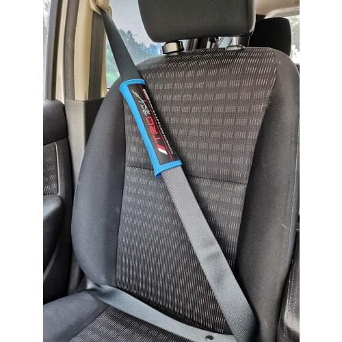 2pcs For TRD Sport Universal Car Seat Belt Pads Cotton Seat Shoulder Strap Pad Cushion Cover For Toyota Car-styling