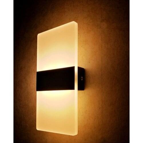 6W LED Wall Lamp Acrylic Sconce Light 110V 220V Indoor Decoration Lampada Wall Light for Bedroom Bedside Living Room Stair Aisle