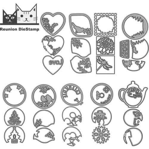 2021 New Metal Dies Multi-layer Landscape Frame Metal Cutting Dies DIY Scrapbooking Steel Craft Die Cut Embossing Paper Cards