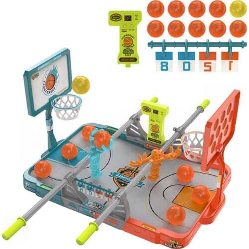 Upgrade Double Desktop Basketball Shooting Games Interactive Stress Relief Fingertip Basketball Shooting Board Game Toy For Kids