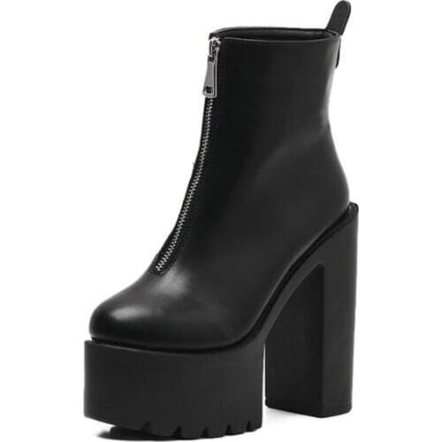 Autumn and winter New pattern fashion 15CM Thick bottom Chivalry boots Coarse heel Nightclub Super heel woman Short tube boots