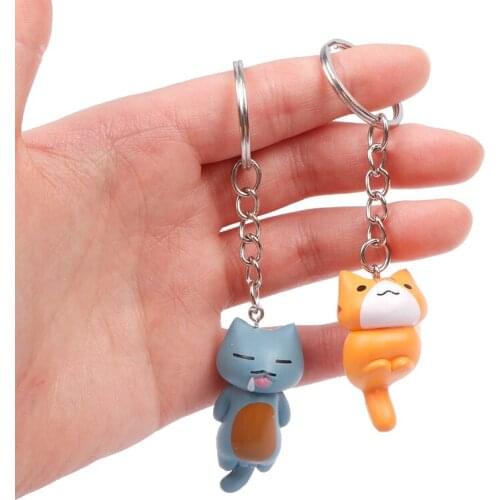 Cartoon Lucky Cat Key Chain Women Men Kitten Car Keychain Fashion Keyring