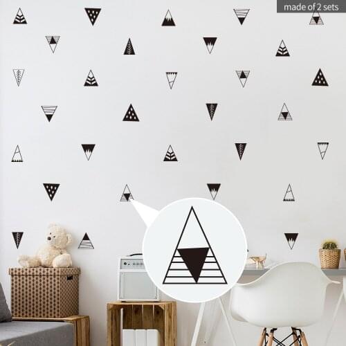 6 Sheets Black Lines Removable Stickers Cartoon Crown Animal Nursery Wall Decals Art Posters Kids Bedroom Home Decor Accessories