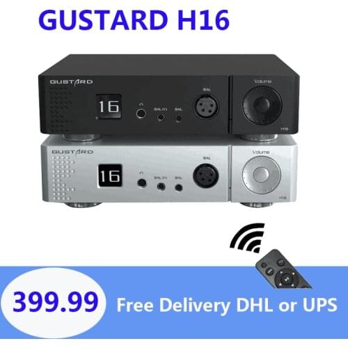 GUSTARD H16 Headphone Amplifier High Resolution OLED Display XLR/RCA Balanced Pre Amplifier