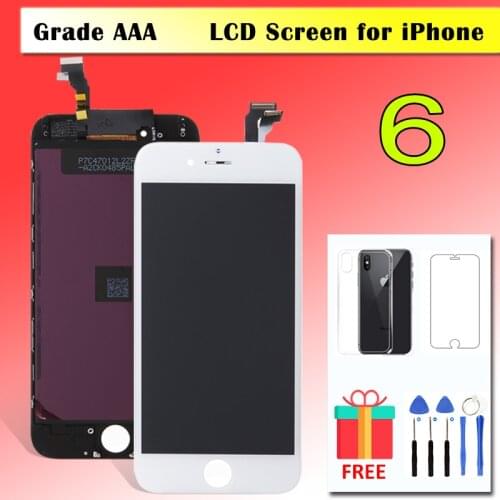 Hot AAA Quality LCD for iPhone 6 6G LCD Display Touch Digitizer Glass Screen Replacement A1549 A1586 Black/White with Warranty